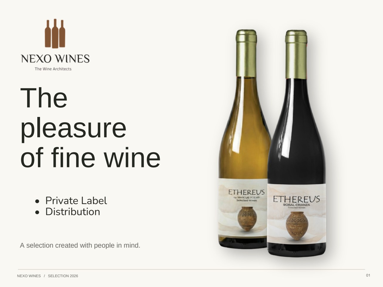 Slide 1 del catálogo Nexo Wines 2026