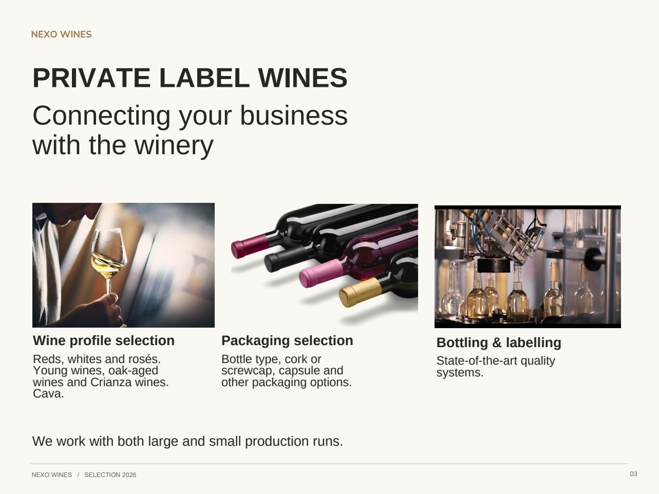 Slide 3 del catálogo Nexo Wines 2026
