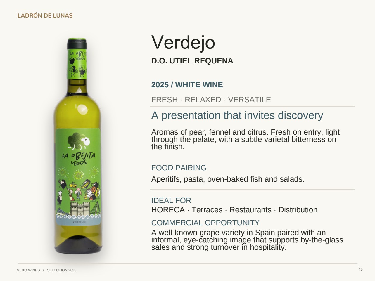 Slide 19 del catálogo Nexo Wines 2026