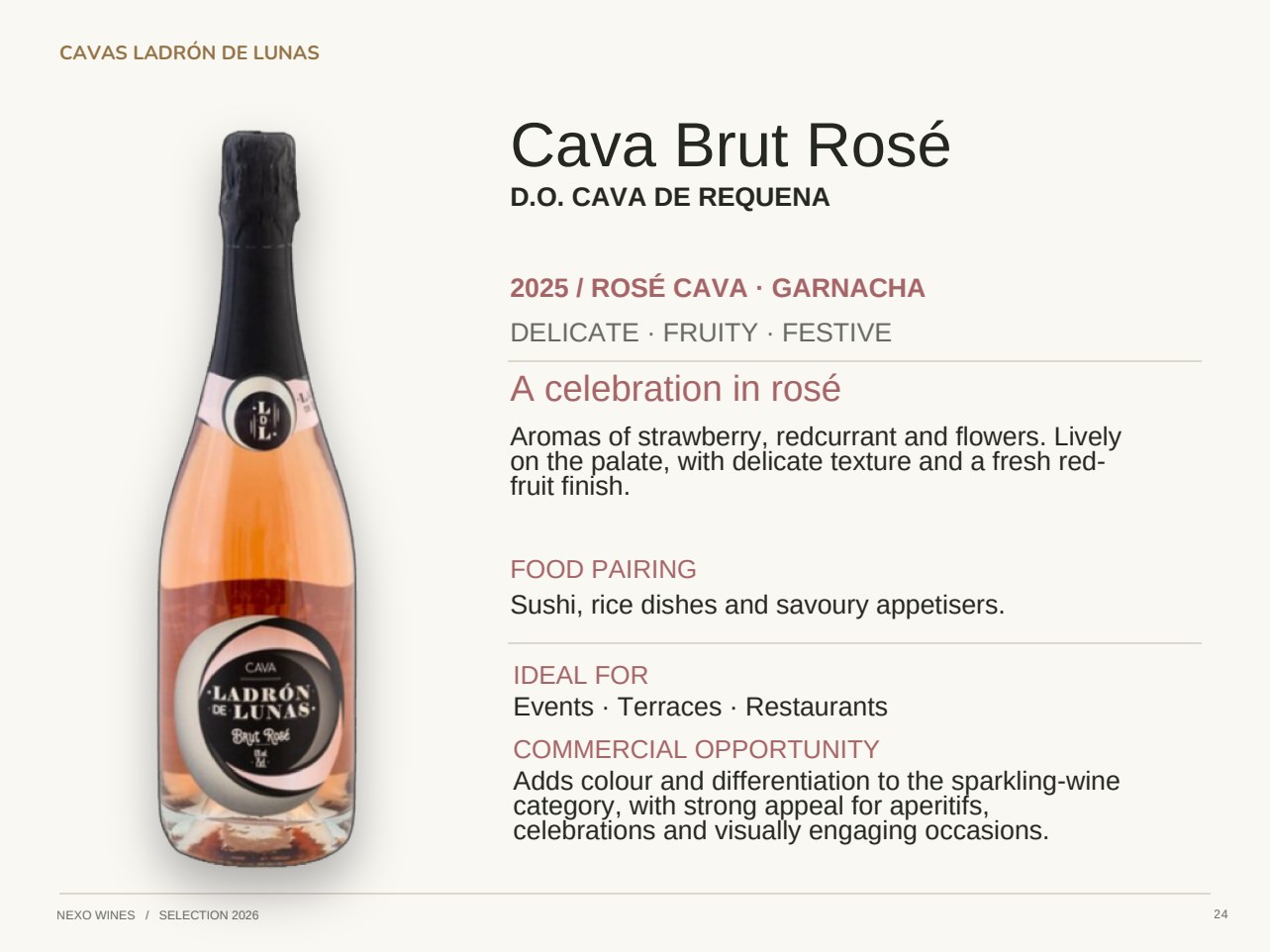 Slide 24 del catálogo Nexo Wines 2026
